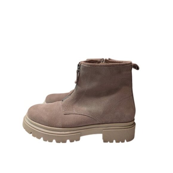 Cruza Made In Portugal Suede Leather Chunky Lug Platform Zip Up Boots Size 8 NWT - Picture 3 of 7